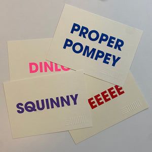 POMPEY TYPE SERIES RISOGRAPH MINI PRINTS