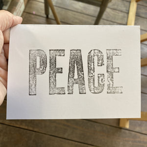 PEACE DAY – LETTERPRESS CARD (STUDIO COLLECTION ONLY)