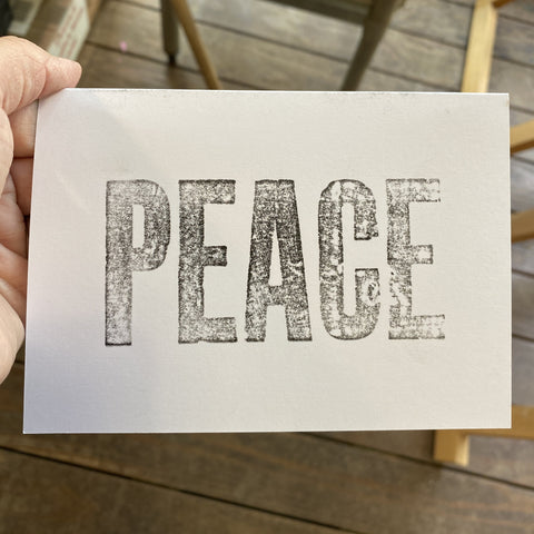 PEACE DAY – LETTERPRESS CARD (STUDIO COLLECTION ONLY)