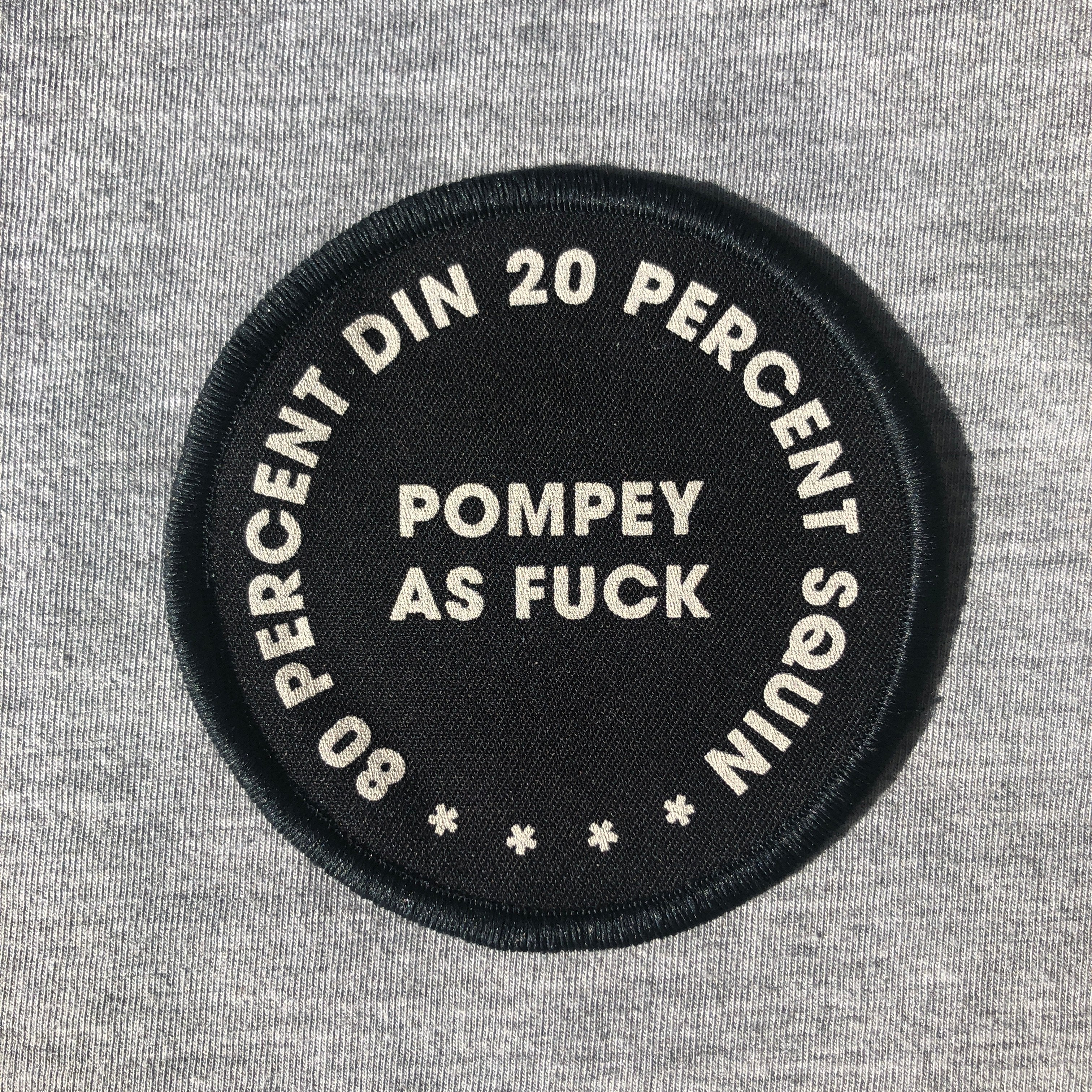 POMPEY TYPE SERIES - DIN SQUIN – CLOTH IRON/SEW ON PATCH – LIMITED - foursandeights