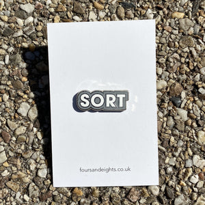 POMPEY TYPE SERIES - HARD ENAMEL PIN – SORT