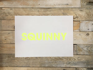 A3 SQUINNY RISO PRINT - POMPEY TYPE SERIES - foursandeights