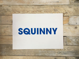 A3 SQUINNY RISO PRINT - POMPEY TYPE SERIES - foursandeights