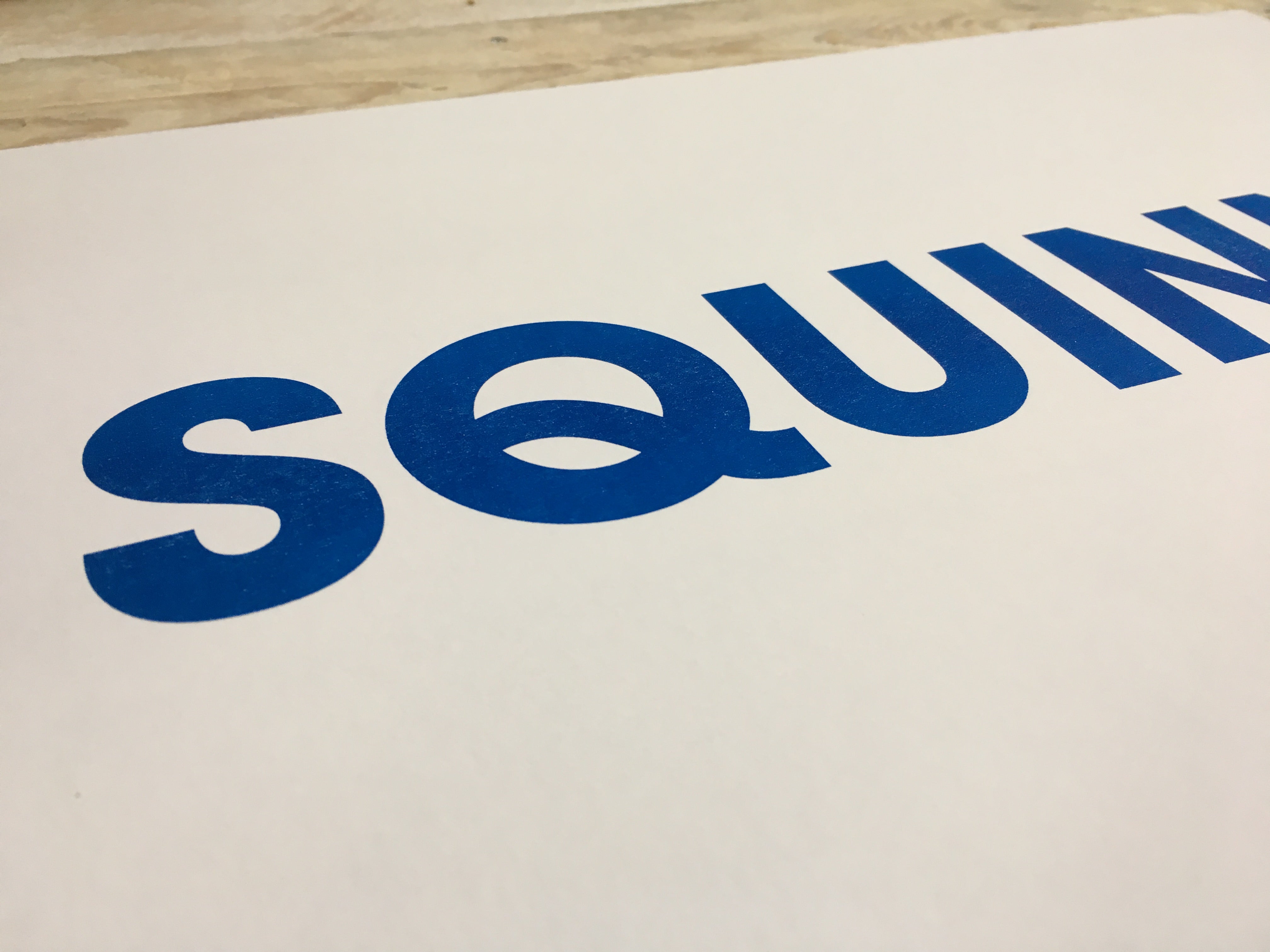 A3 SQUINNY RISO PRINT - POMPEY TYPE SERIES - foursandeights