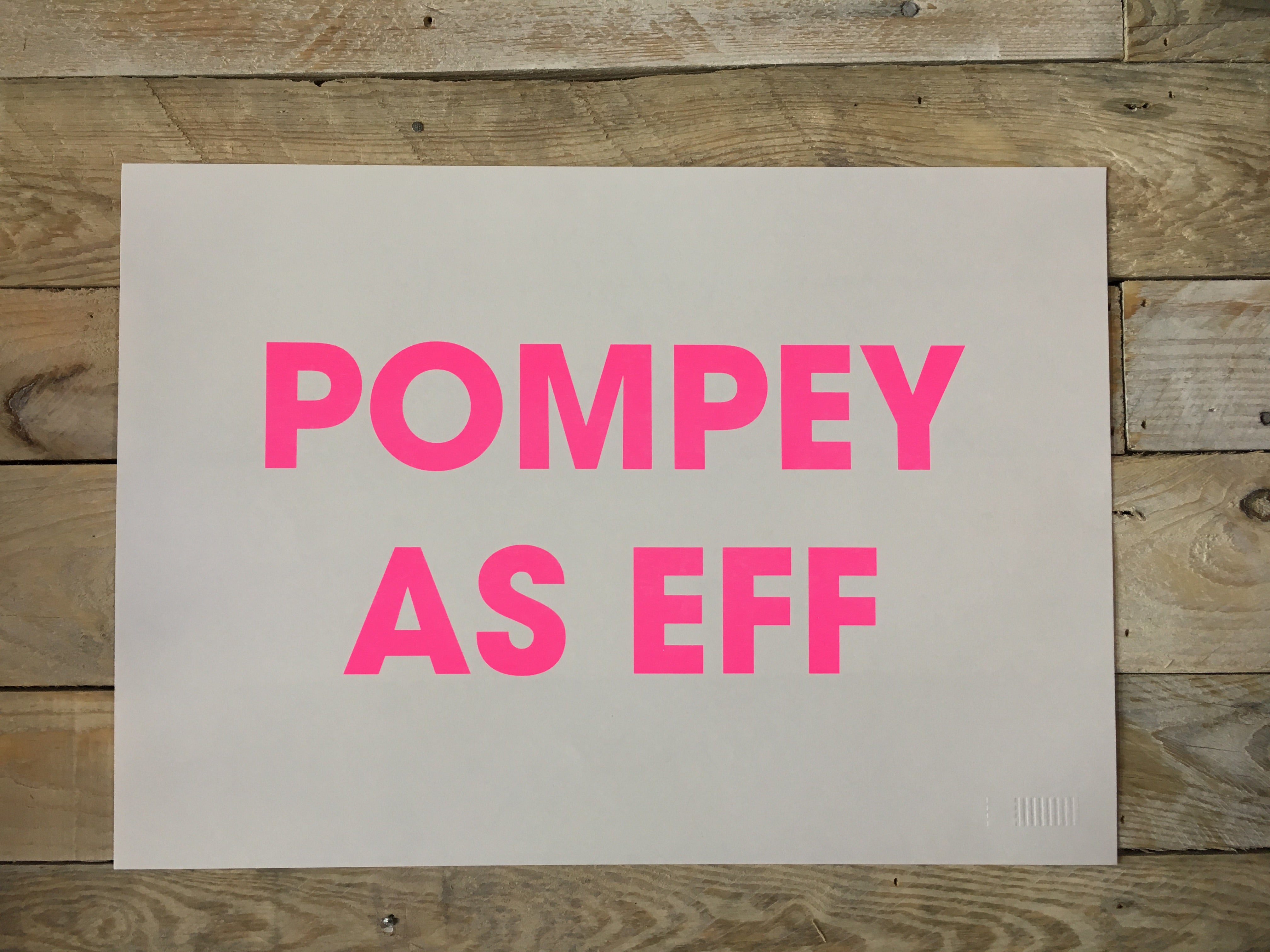 A3 POMPEY AS EFF RISO PRINT - POMPEY TYPE SERIES - foursandeights