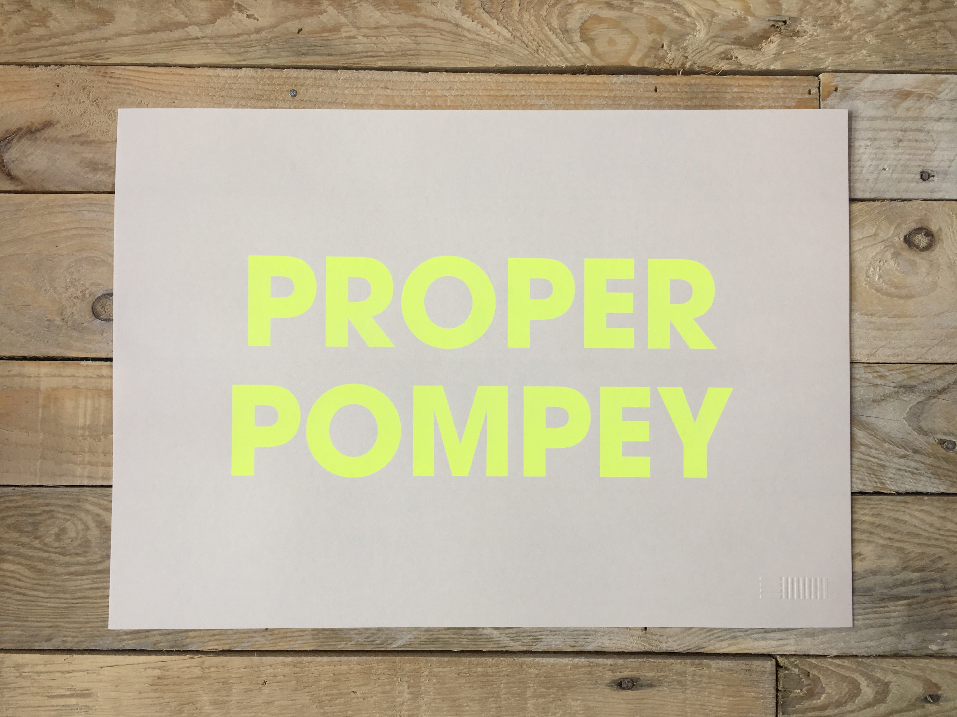 A3 PROPER POMPEY RISO PRINT - POMPEY TYPE SERIES - foursandeights