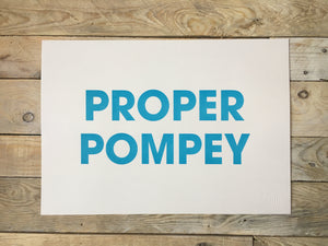 A3 PROPER POMPEY RISO PRINT - POMPEY TYPE SERIES - foursandeights