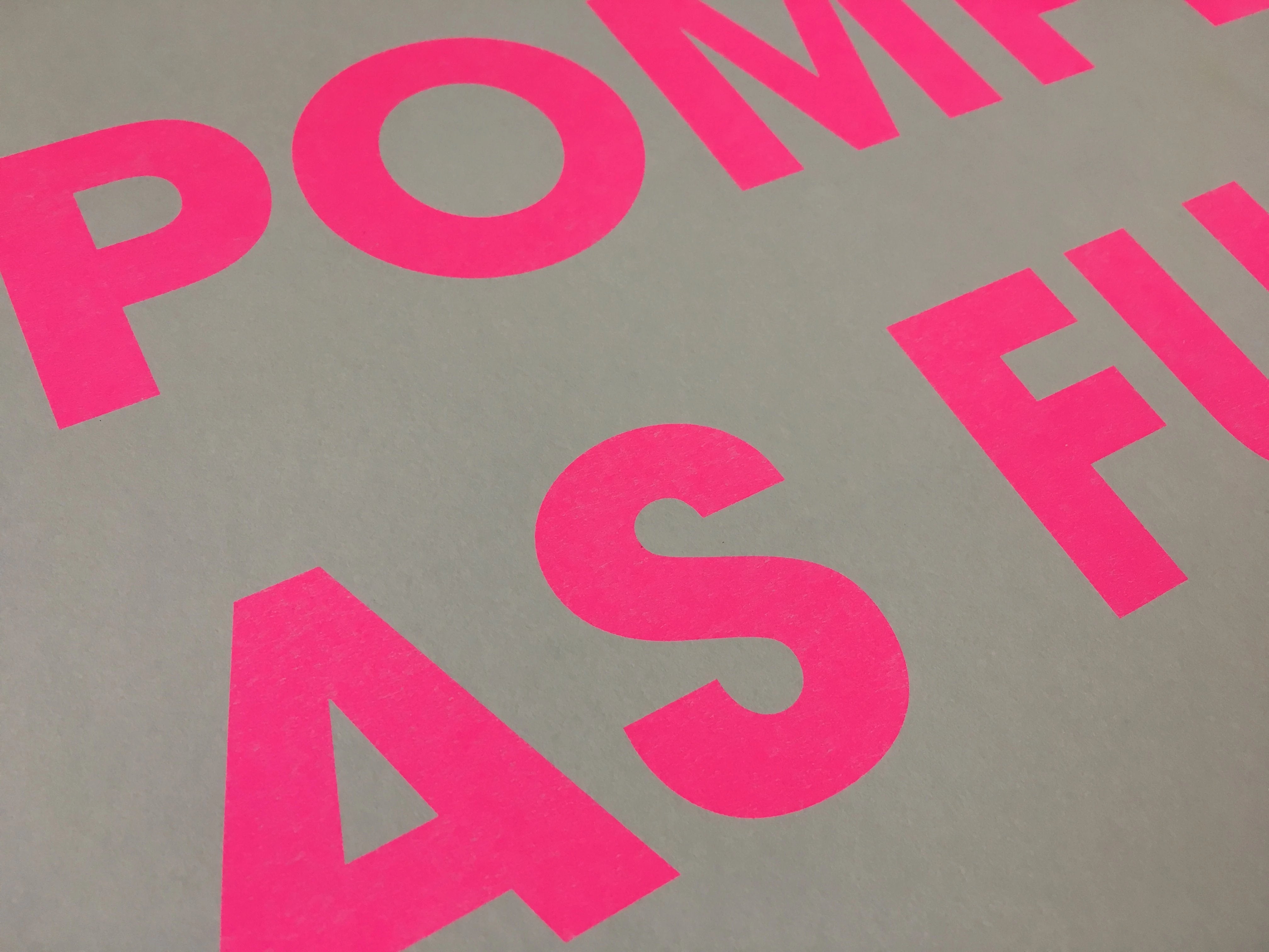 A3 POMPEY AS FUCK RISO PRINT - POMPEY TYPE SERIES - foursandeights