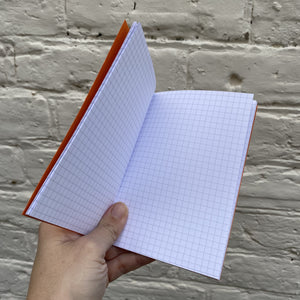 SQUINNY – POMPEY TYPE SERIES - A6 COLORPLAN TANGERINE NOTEBOOK