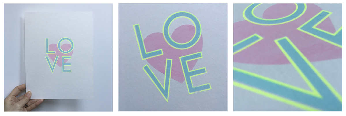 LOVE – A4 SCREENPRINT - foursandeights