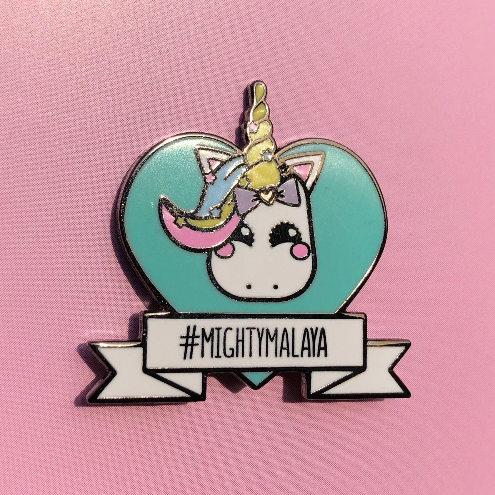 #MIGHTYMALAYA Hard Enamel Unicorn Charity Pin - foursandeights