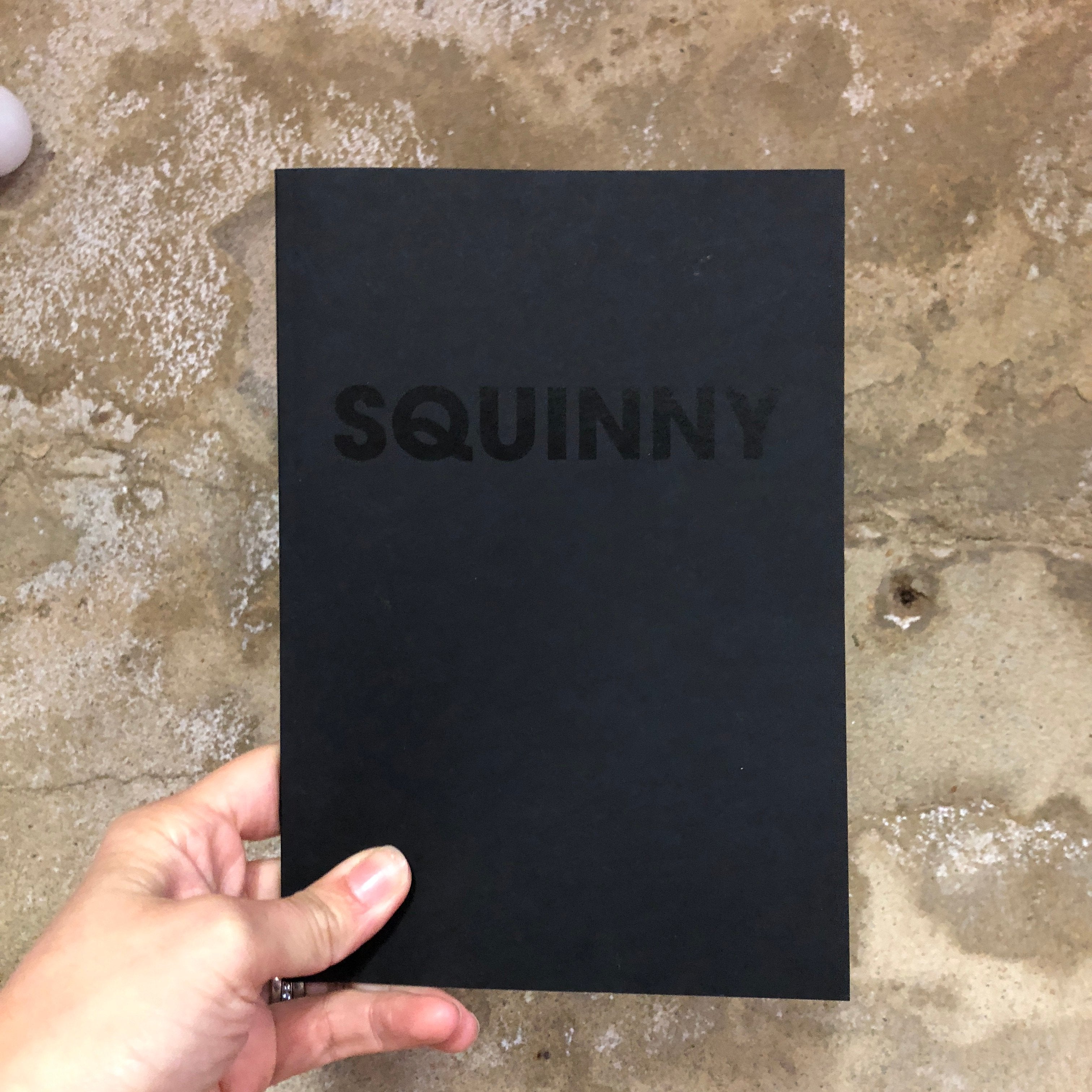 SQUINNY – POMPEY TYPE SERIES - A5 BLACK ON BLACK COLORPLAN NOTEBOOK - foursandeights