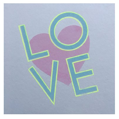 LOVE – A4 SCREENPRINT - foursandeights