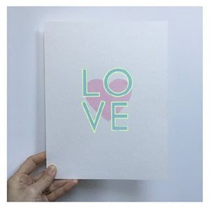 LOVE – A4 SCREENPRINT - foursandeights