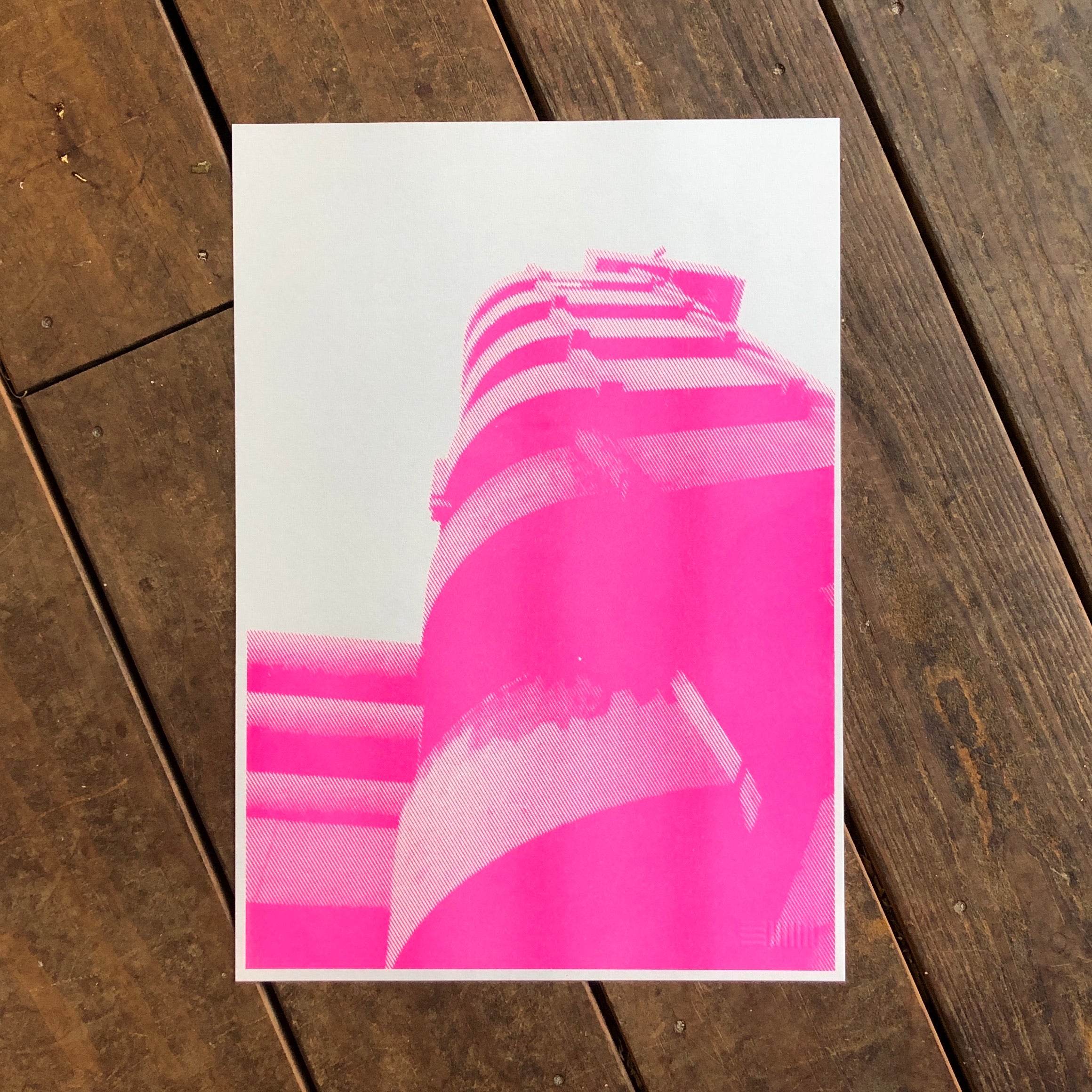 Tricorn A3 Risograph Print – Brutal 007