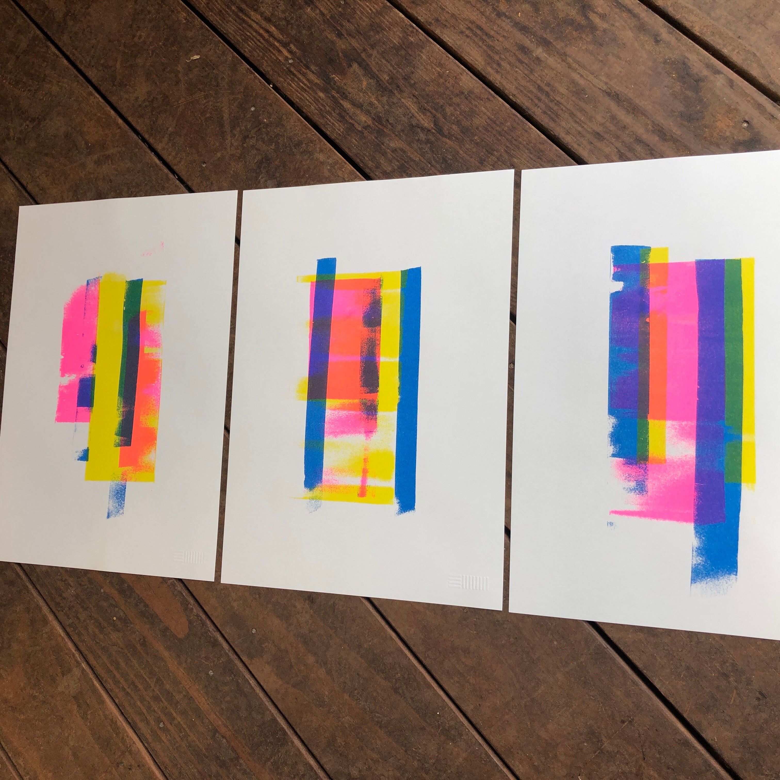 ROLLER RISO TRIPTYCH (A3 X 3)