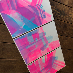 BUBBLEGUM TRICORN TRIPTYCH (A3 X 3)