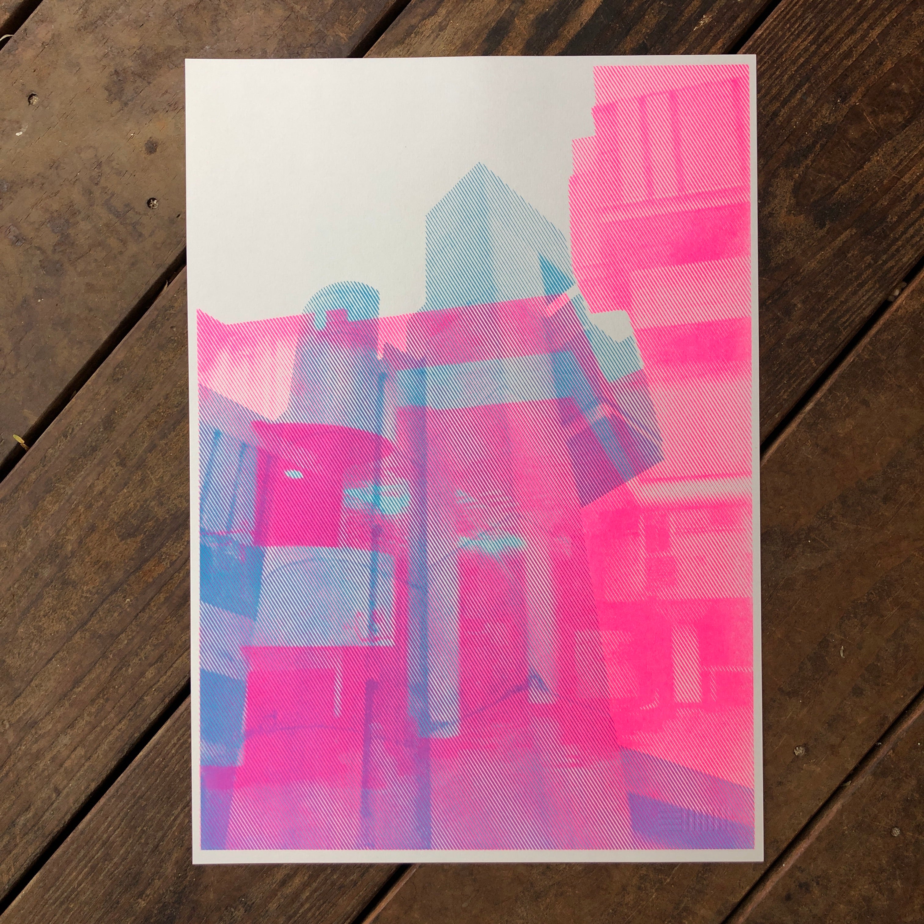 BUBBLEGUM TRICORN TRIPTYCH (A3 X 3)