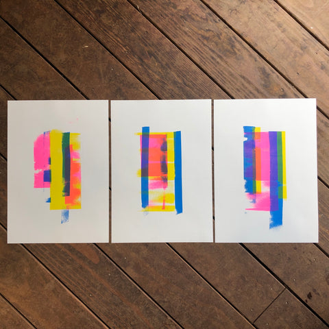 ROLLER RISO TRIPTYCH (A3 X 3)